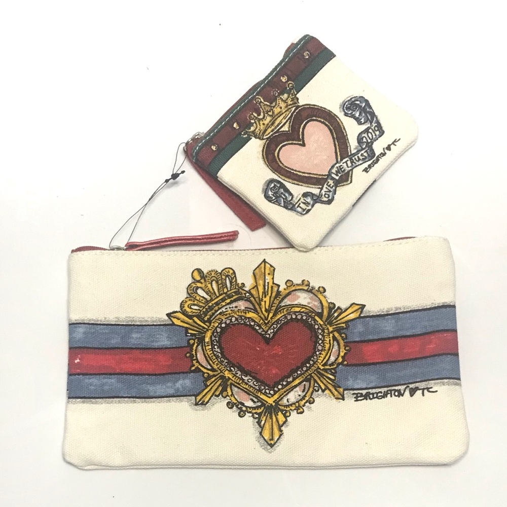 Brighton "In Love We Trust" Set of 2 Pouches
